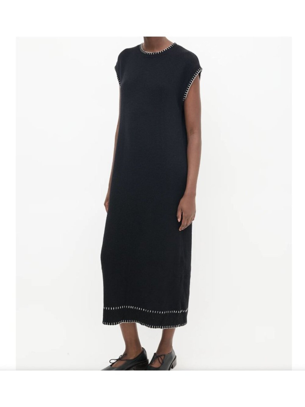 New Lisa Yang sz 1 / Small Long Dress 100% Cashmere Black